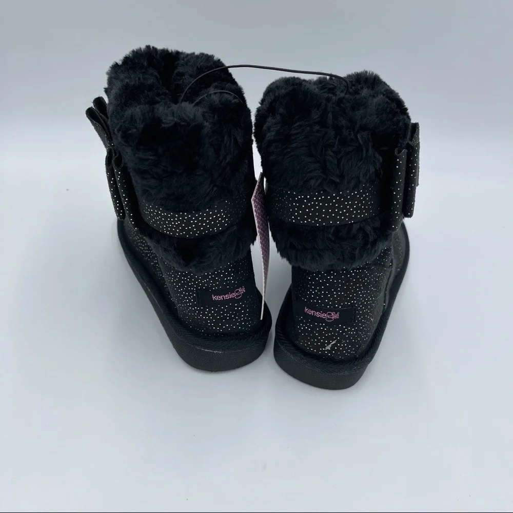 BEBE Shimmer Microsuede Faux Fur Short Boot